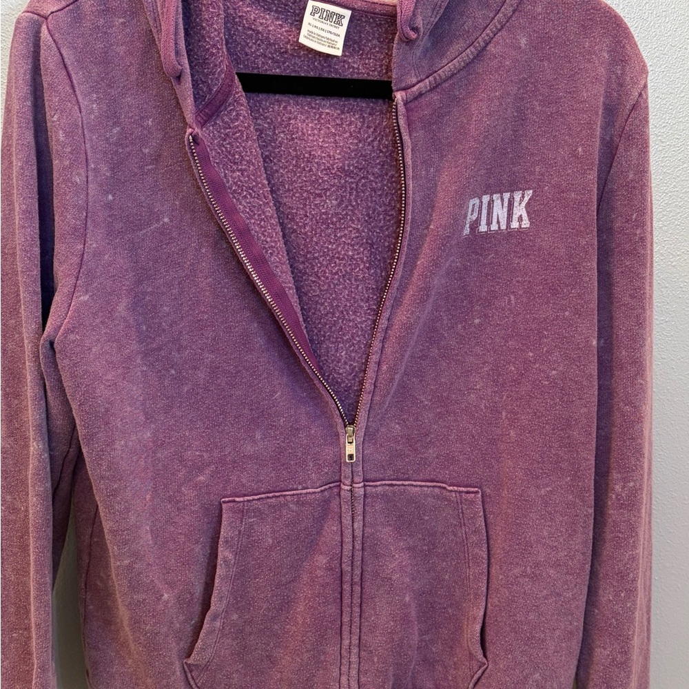 Pink Zip-Up Hoodie size XL